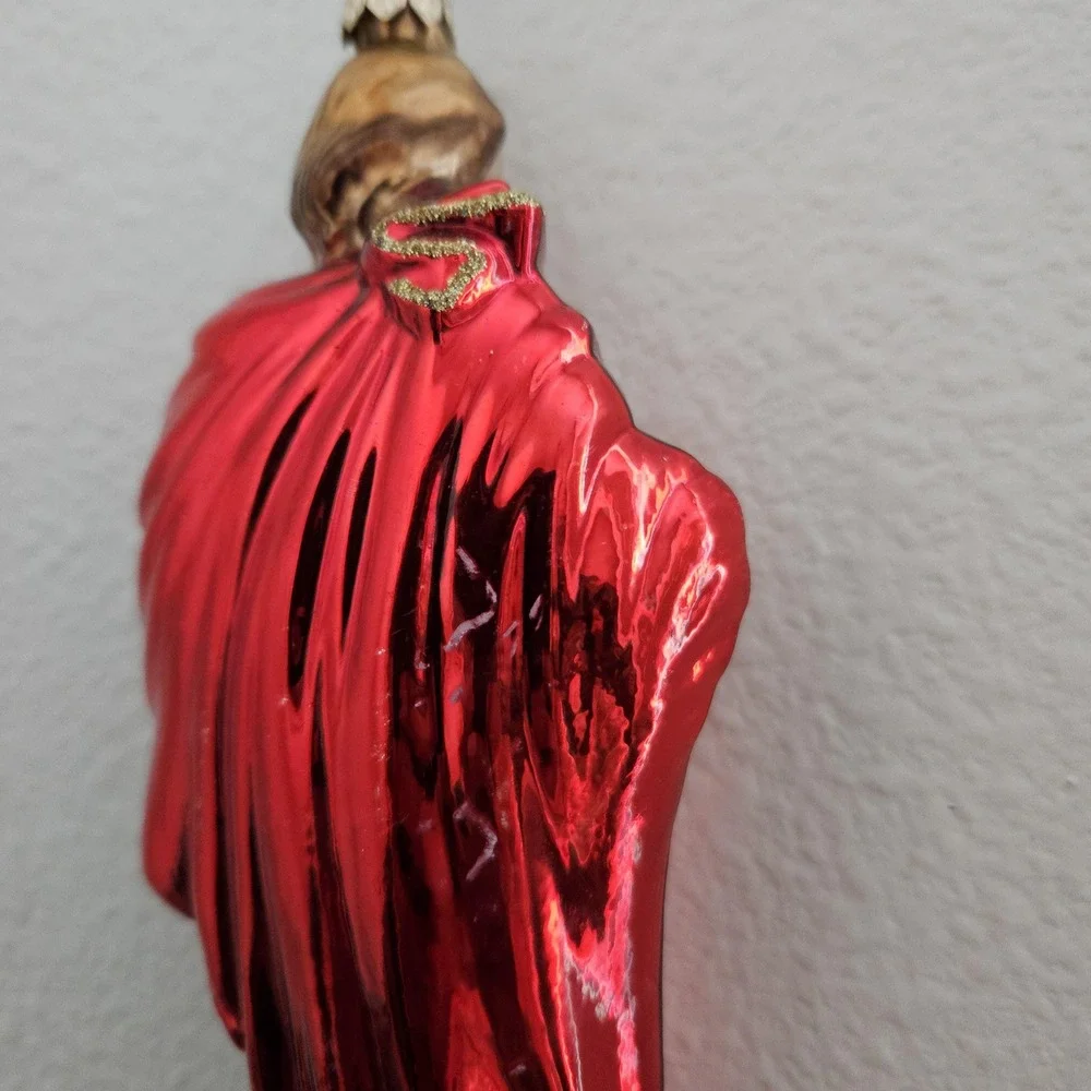 Glass Christmas ornament  Saint Joseph‎ with Red glitter rope